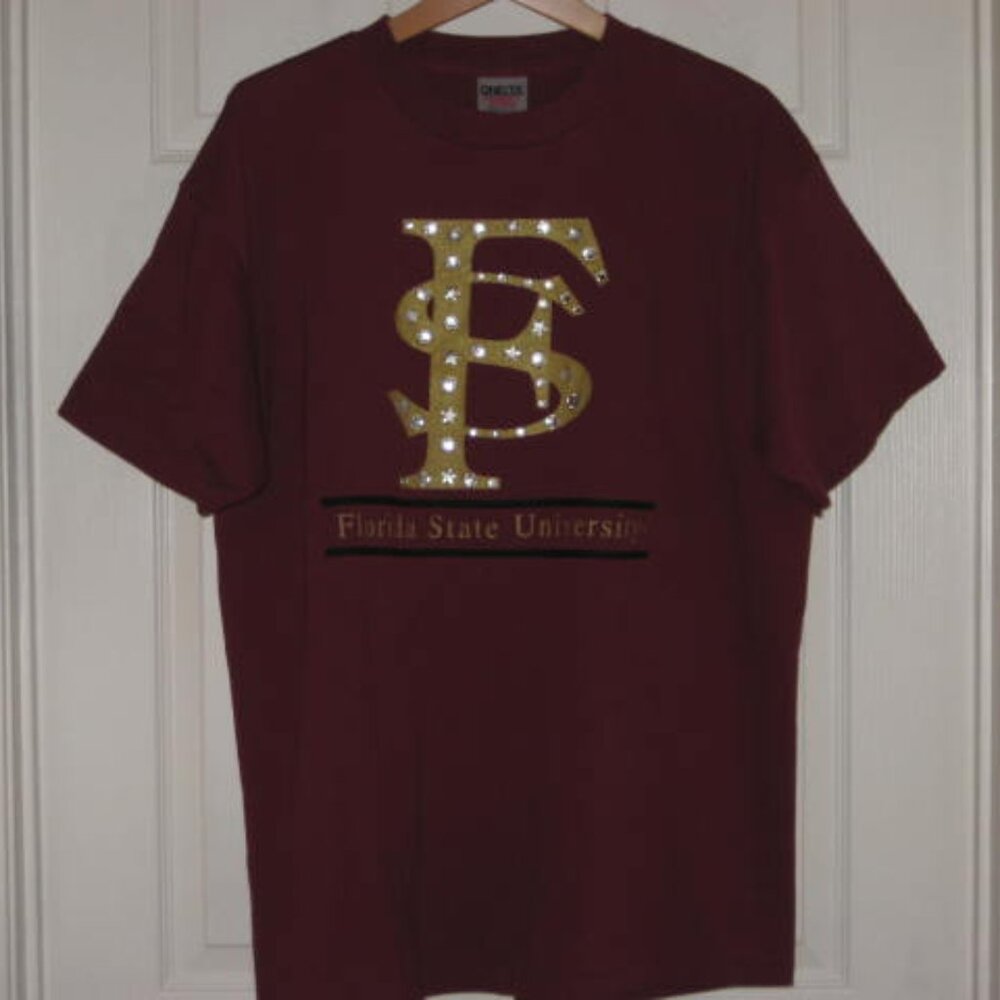 NWOT VINTAGE ONEITA XL FSU Florida State Seminoles Single Stitch T Shirt Garnet